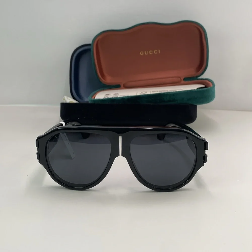 New Authentic Gucci GG0665S-001 58 Men's Sunglasses